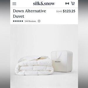 New! $139.27 Silk&Snow Down Alternative Duvet, Queen